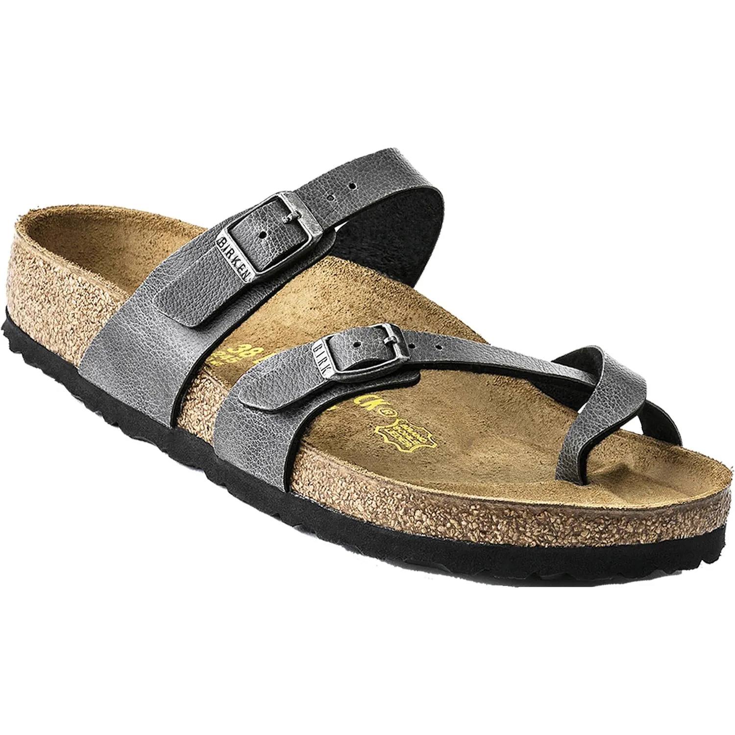 Women's Birkenstock Mayari Anthracite Birko-Flor Pull Up