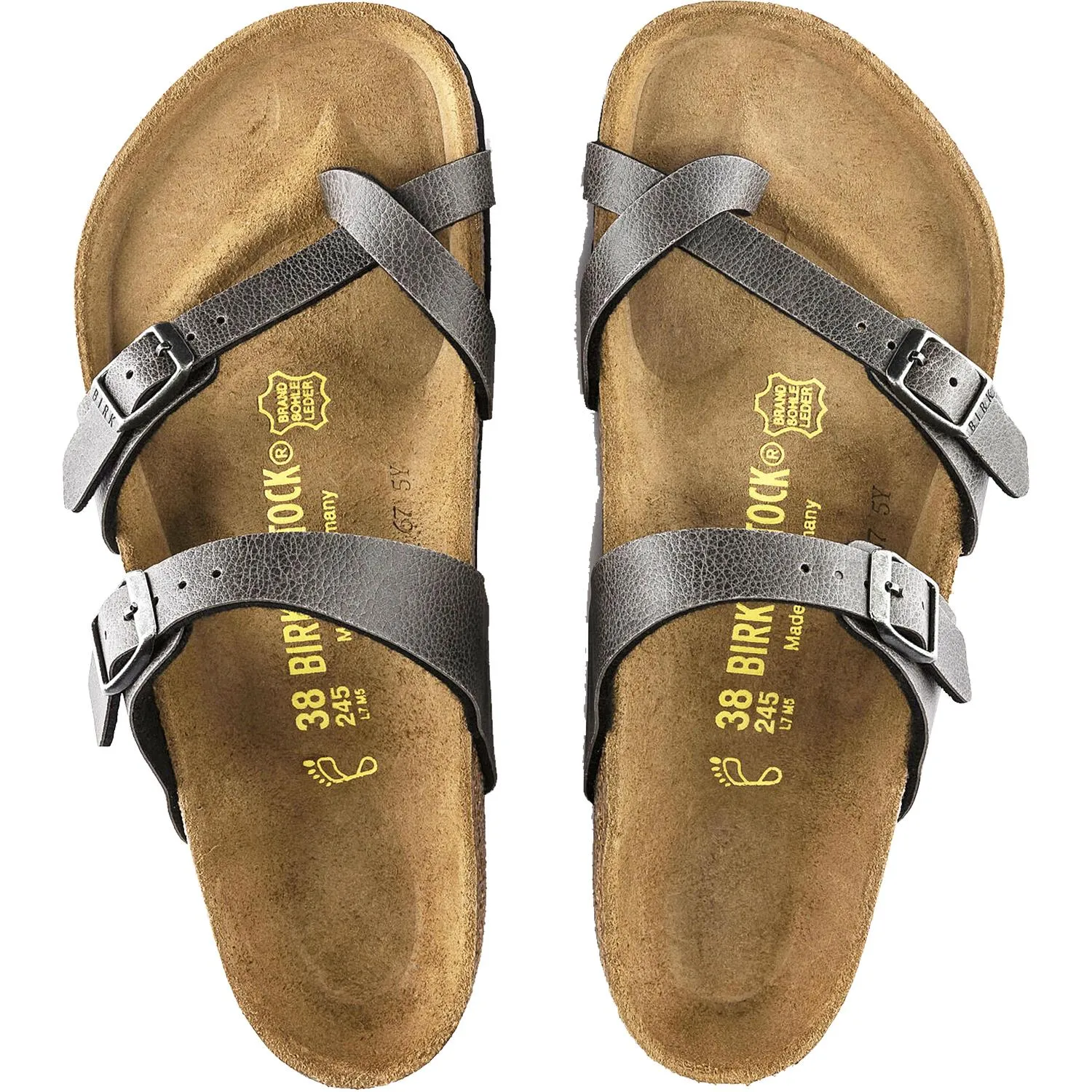 Women's Birkenstock Mayari Anthracite Birko-Flor Pull Up