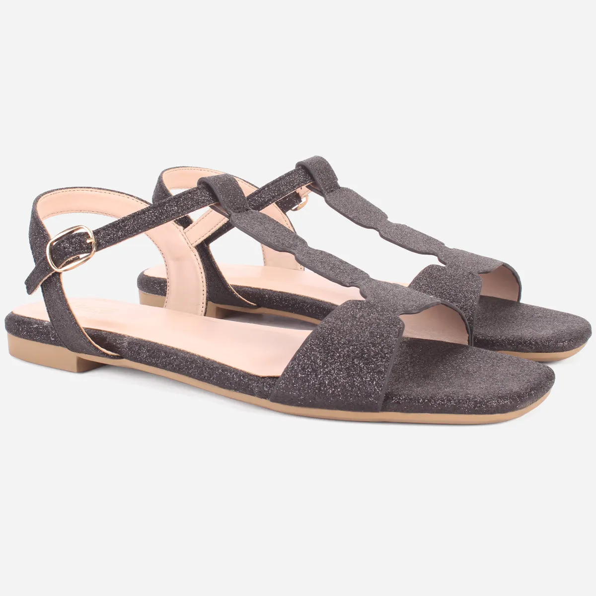 Womens "BENNU" Shimmery Summer Sandals