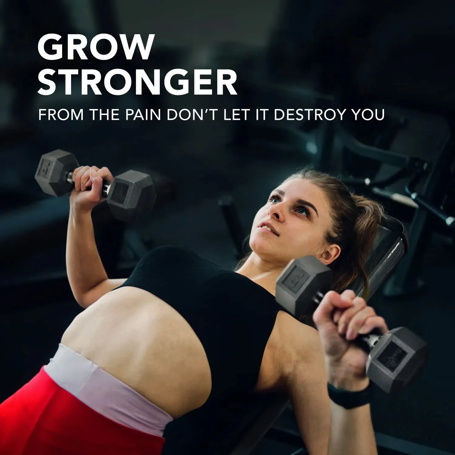 Yes4All Rubber Grip Encased Hex Dumbbells