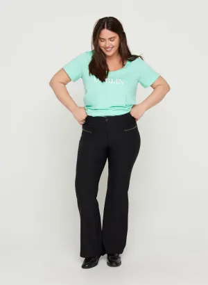 Zizzi Eva Bootcut Jeans in Black